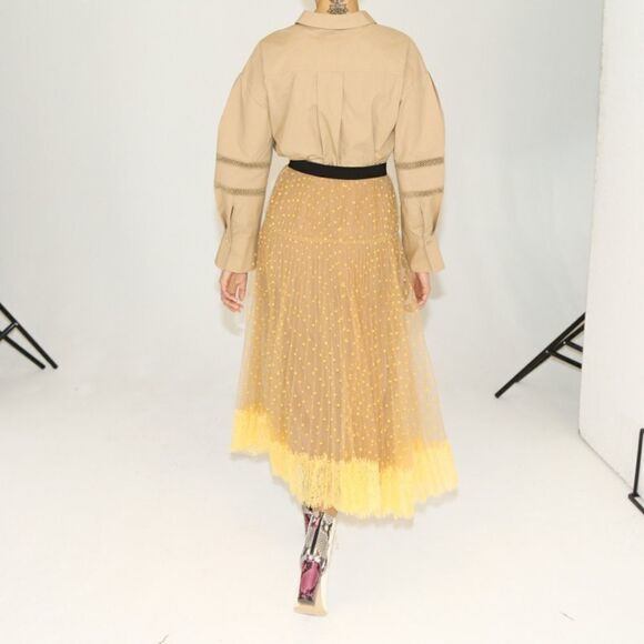 Self-Portrait Polka Dot MIDI Skirt - Picture 4 of 13